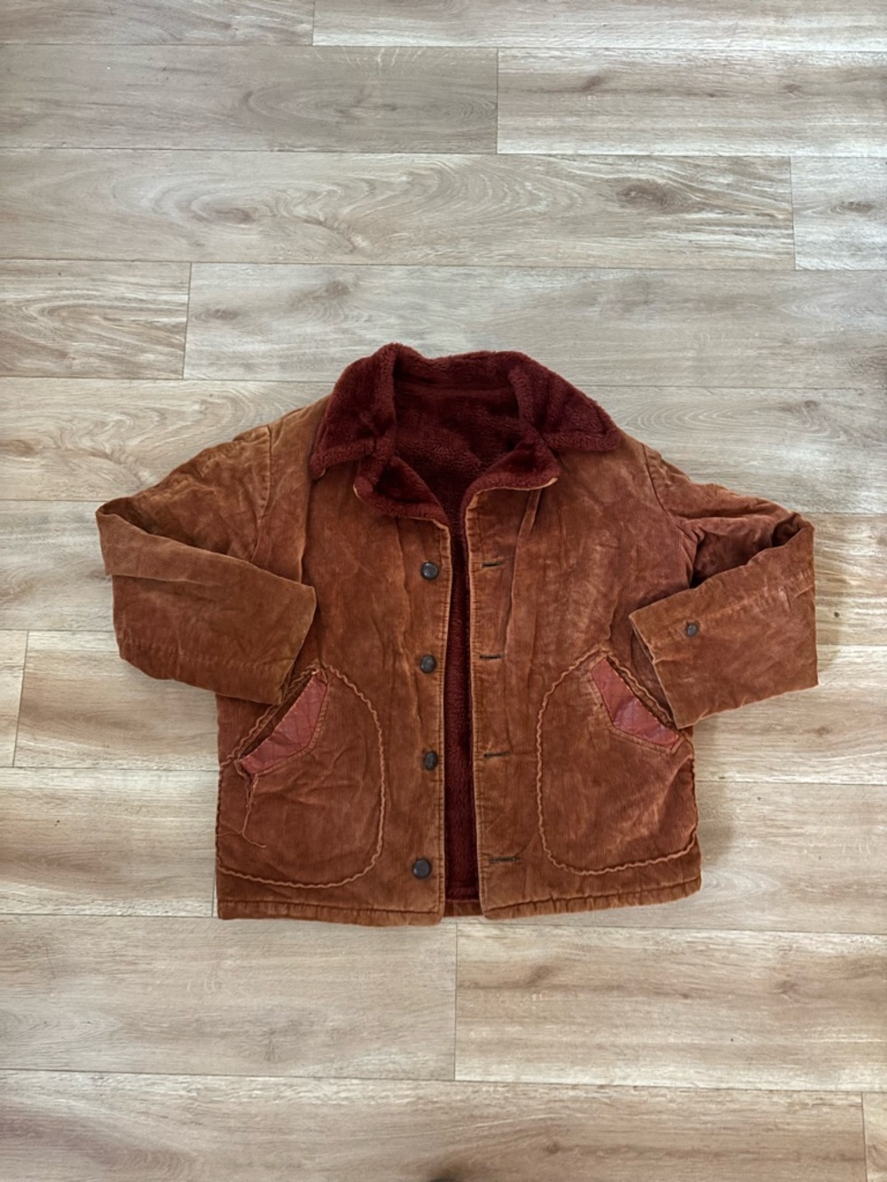 Vintage Brown Corduroy Sherpa Jacket